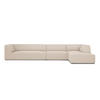 ECKSOFA rechts Ruby aus strukturiertem Stoff beige 5 Sitzplätze - Beige/Creme, Textil (180/366cm) - Micadoni