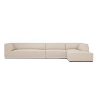 ECKSOFA rechts Ruby aus strukturiertem Stoff beige 5 Sitzplätze - Beige/Creme, Textil (180/366cm) - Micadoni