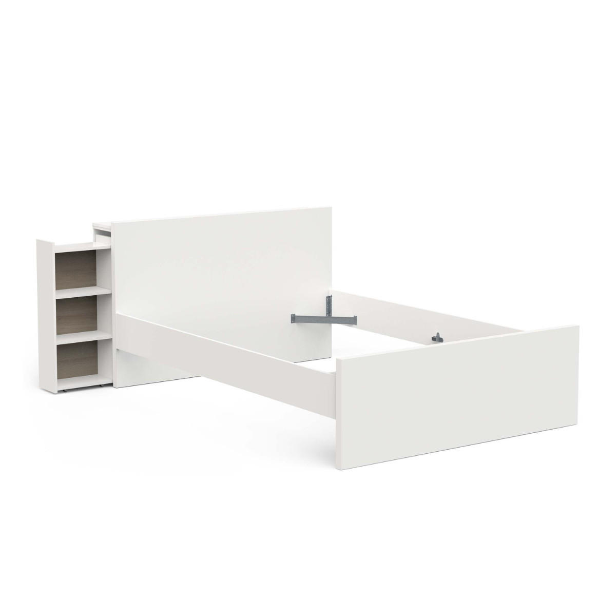 KOPFTEIL UND LATTENROSTSCHUTZ clyde weiss - Eschefarben, Holzwerkstoff (21.6/87.7/44.9cm) - Calicosy