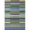 WOLLTEPPICH Streifendesign DERWENT GEMMA, Grün-Blau 120x170 cm - Grün, Textil (120/170cm) - KADIMA DESIGN