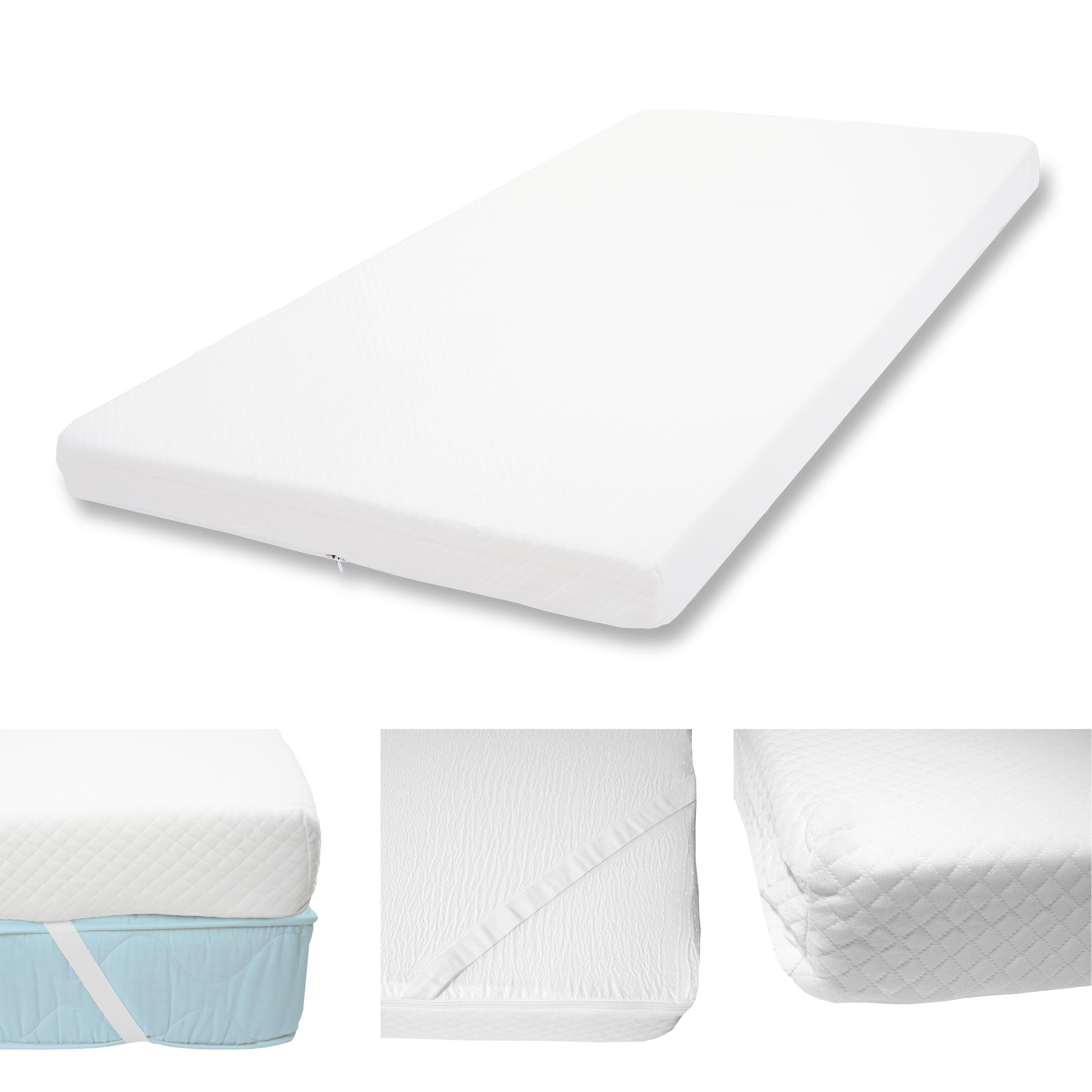 KALTSCHAUM-MATRATZENTOPPER 10CM Weiß - Weiß, Textil (200/90/10cm) - MCW
