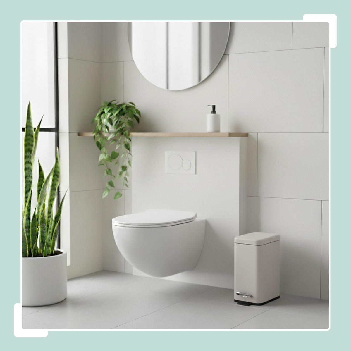 BAD-MÜLLEIMER - Multicolor, Kunststoff/Metall (14/29.5/26cm) - Relaxdays