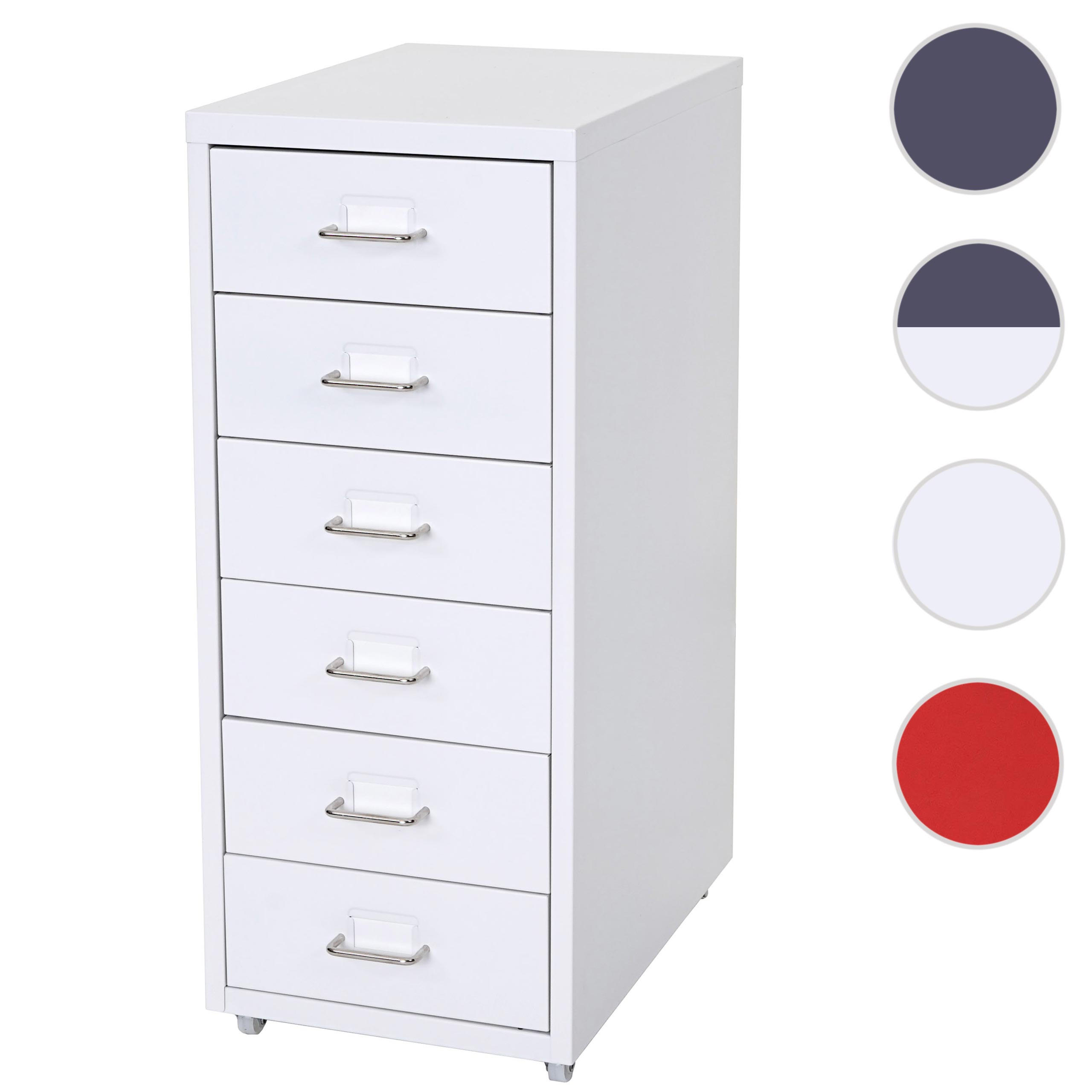 Thumbnail - MCW Rollcontainer, Weiß, Metall, 28x69x41 cm, Arbeitszimmer, Container