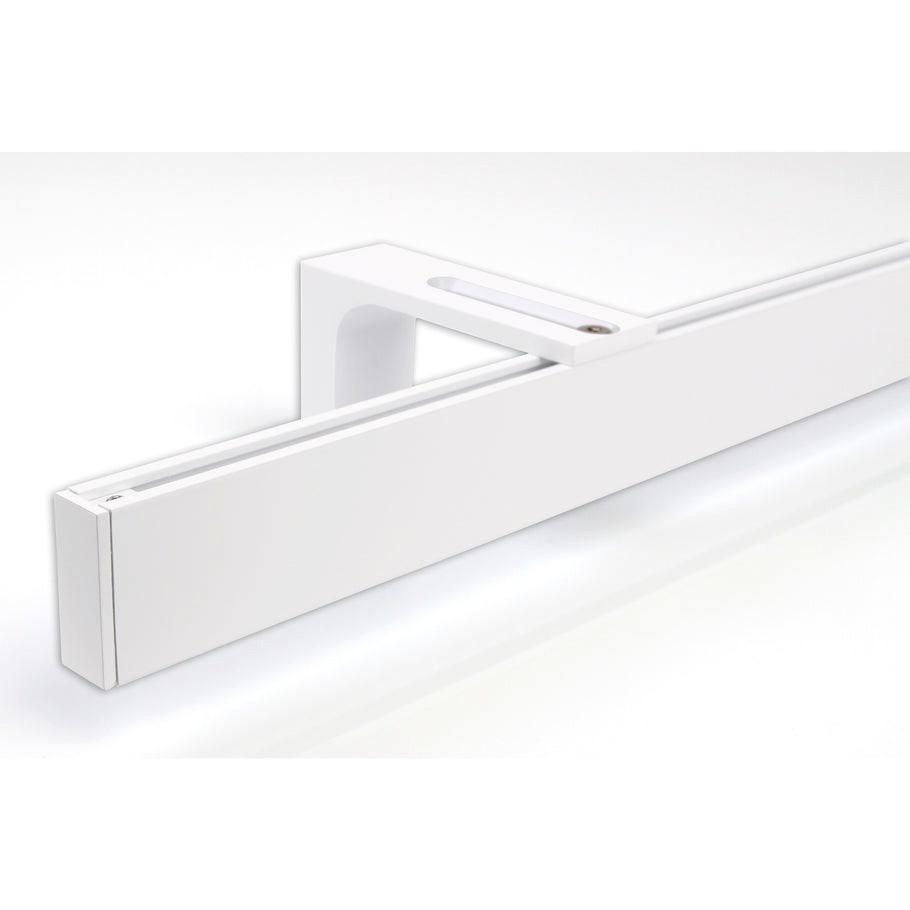 GARDINENSCHIENE 1-lauf Loft 200cm - Weiß, Metall (200cm) - Deco-Raum
