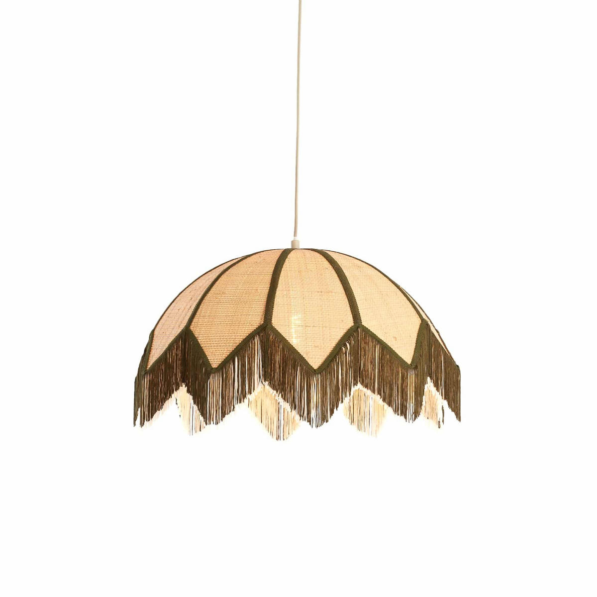 HÄNGELAMPE Sulina Grün 55/55/36.5 cm - Grün, Naturmaterialien (55/55/36.5cm) - Light & Living