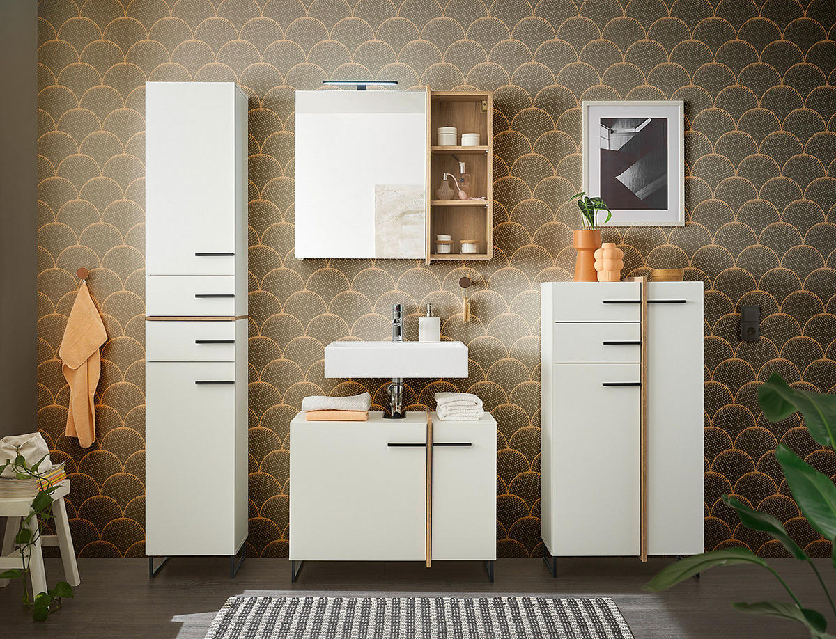 MIDISCHRANK - Weiß, Holzwerkstoff (60/119/35cm) - home24