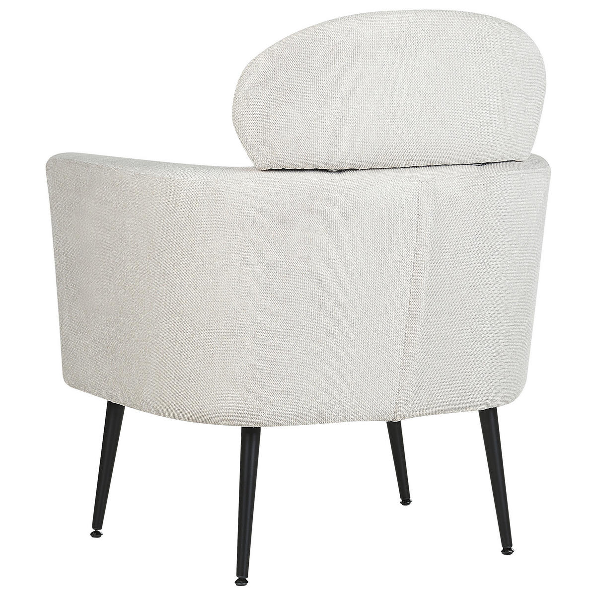 SESSEL Polsterbezug Weiß Soby - Weiß, Holz/Textil (76/91/70cm) - Beliani