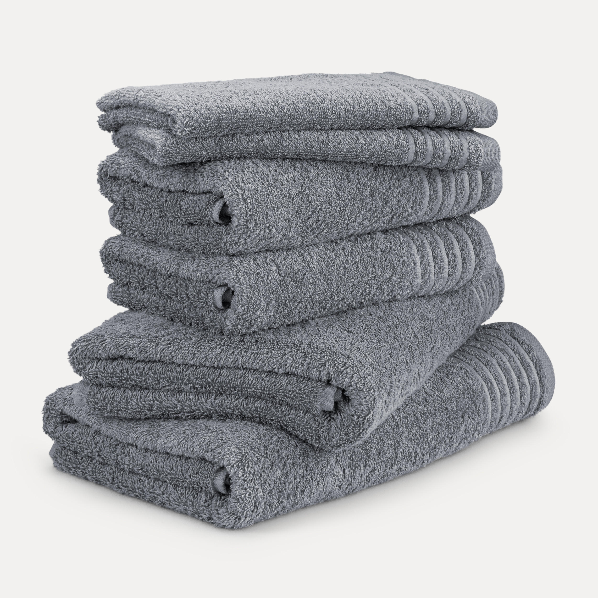 HANDTUCHSET NEW CLASSIC 6-TLG - Grau, Textil (50/100cm) - MÖVE