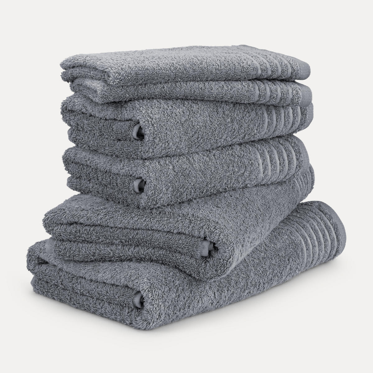 HANDTUCHSET NEW CLASSIC 6-TLG - Grau, Textil (50/100cm) - MÖVE
