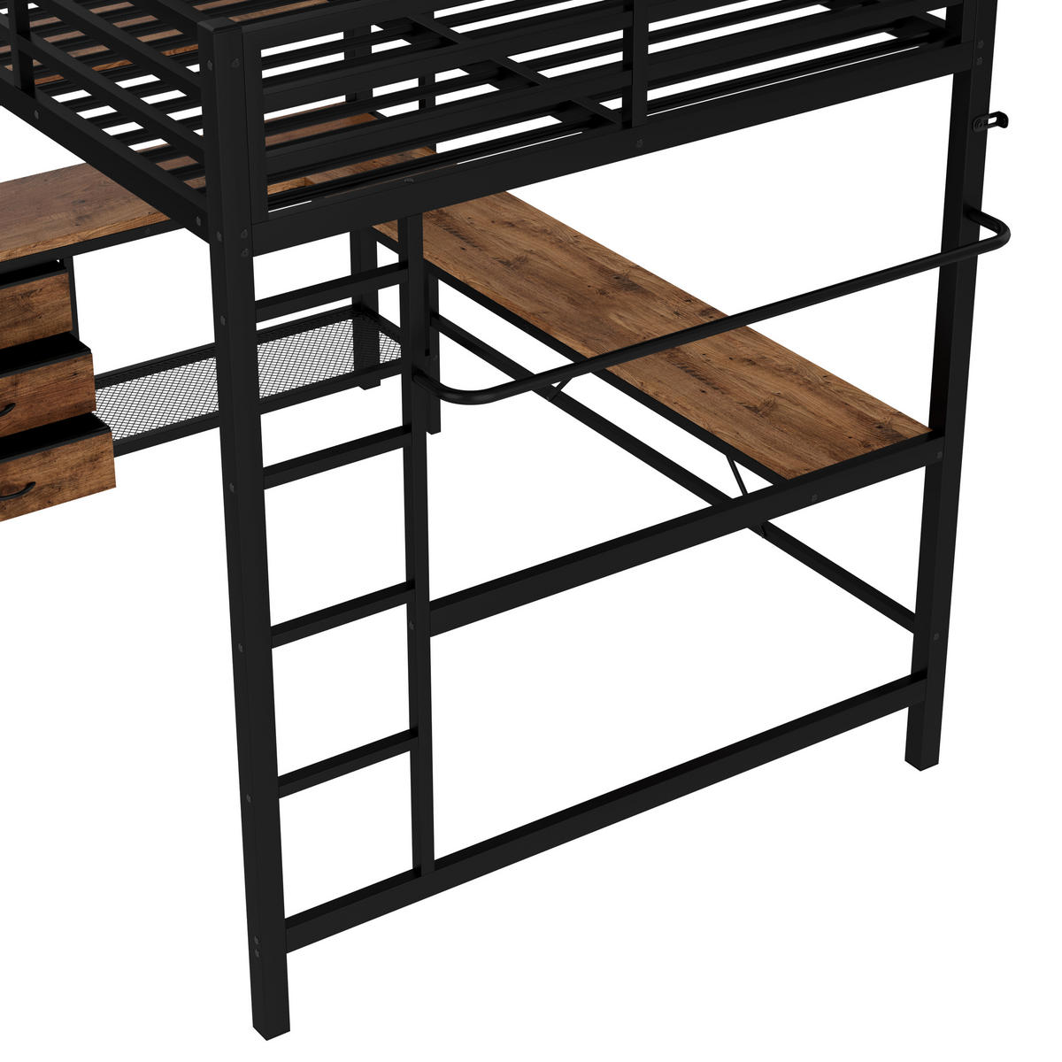 HOCHBETT 140/200 cm Schwarz - Schwarz, Metall - Raumix