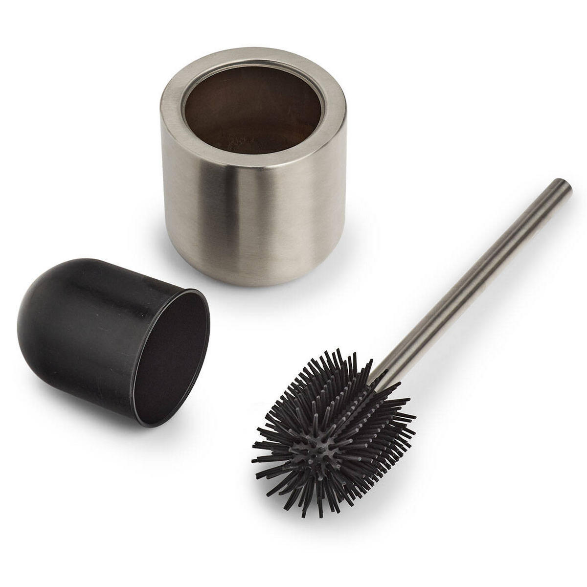 WC-BÜRSTE Edelstahl Ø 11,2 cm - Silberfarben, Metall (11.2/35.9/11.2cm)