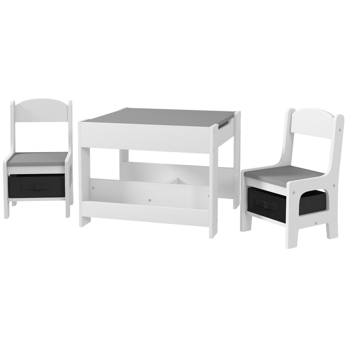 KINDERSITZGRUPPE DE-17510 Weiß/Grau - Grau, Holzwerkstoff (61.5/48/61.5cm) - ComfortXL