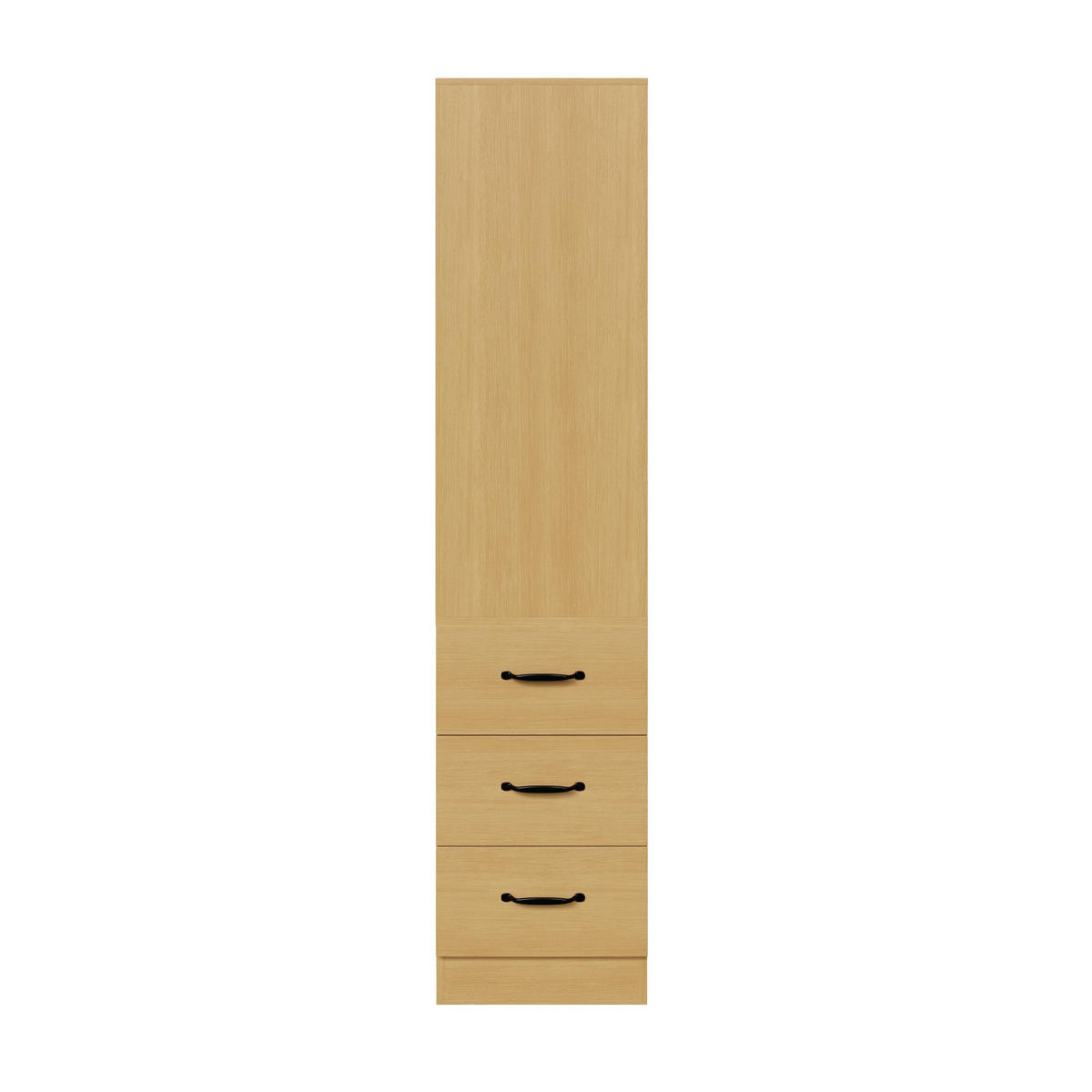 BÜCHERREGAL 180cm schmal Schubladen verstellbar links/rechts modern - Eichefarben, Holzwerkstoff (60/180/30cm) - FLIEKS