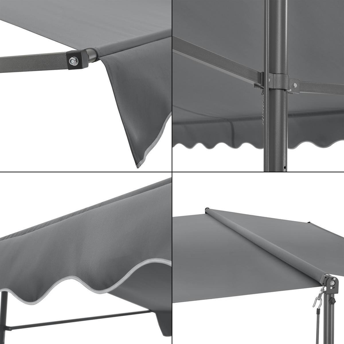 STANDMARKISE Selenizza - Dunkelgrau, Textil (400/260/300cm) - pro.tec