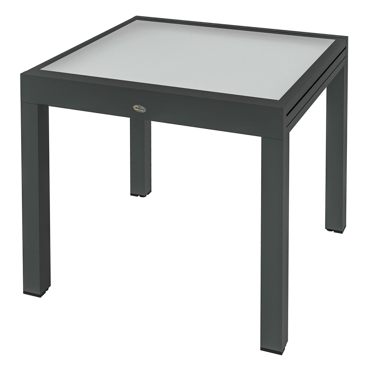 GARTENTISCH DE-07253 wetterbeständig mit Glasplatte Schwarz - Transparent, Glas/Metall (160/80/75cm) - ComfortXL