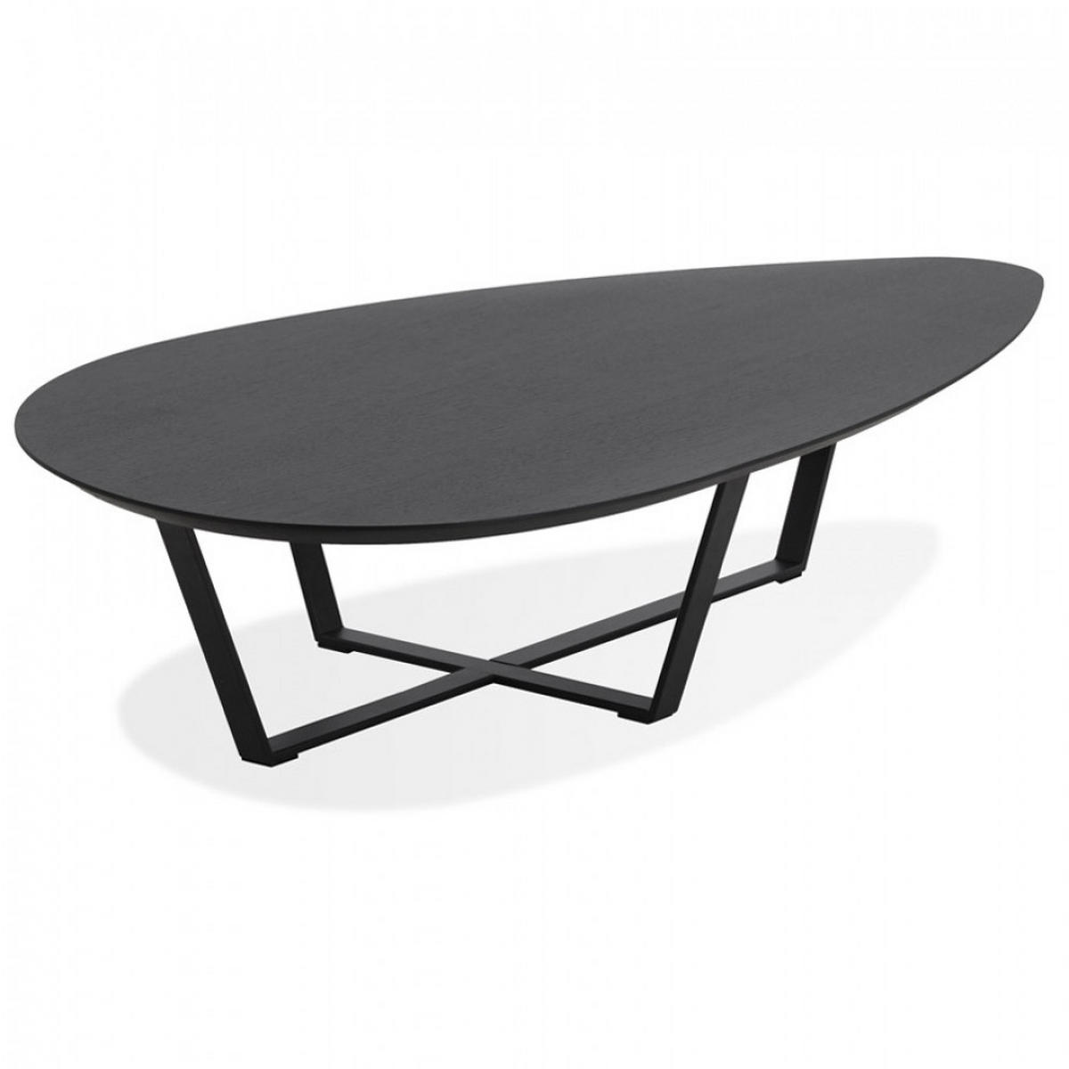LOUNGETISCH Schwarz 140x80x33 cm - Schwarz, Holz (140/80/30cm) - AlterEgo