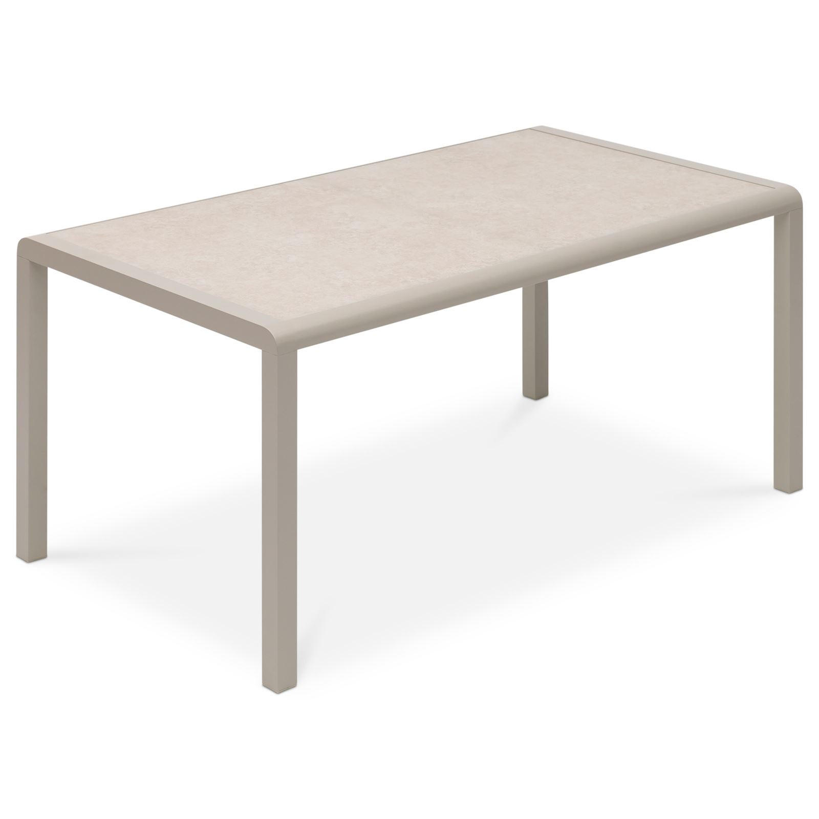 GARTENTISCH TRAPANI champagne - Champagner, Glas/Metall (90/160/75cm) - IDIMEX