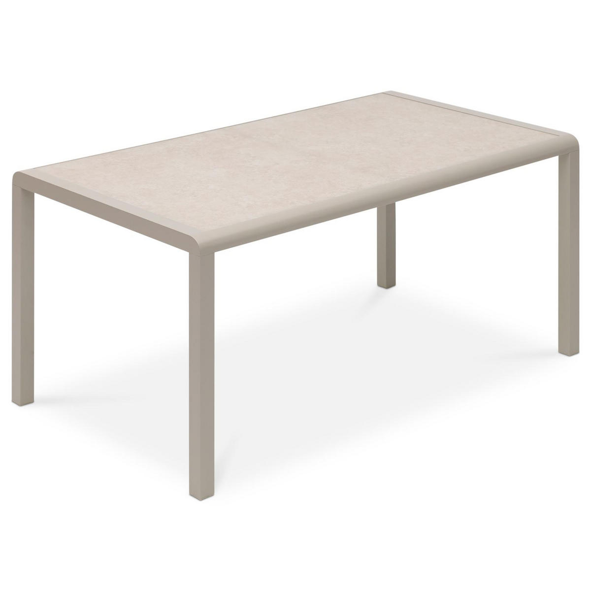 GARTENTISCH TRAPANI champagne - Champagner, Glas/Metall (90/160/75cm) - IDIMEX