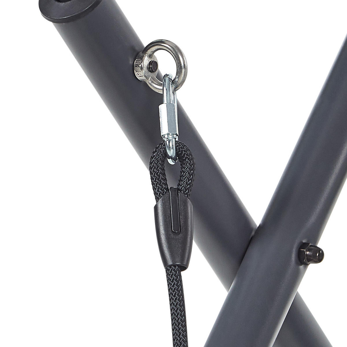 HOLLYWOODSCHAUKEL Grau Solagna - Grau, Metall (168/187/113cm) - Beliani