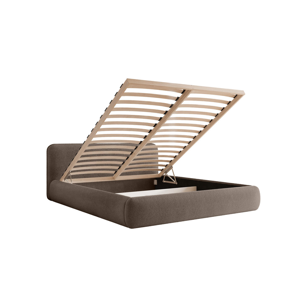 POLSTERBETT Herat 120x200 cm, Braun - Braun, Textil (200/120cm) - Fedve