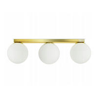 DECKENLEUCHTE GOLDGLAS - Goldfarben/Weiß, Glas/Metall (14/66/16cm) - kiki design