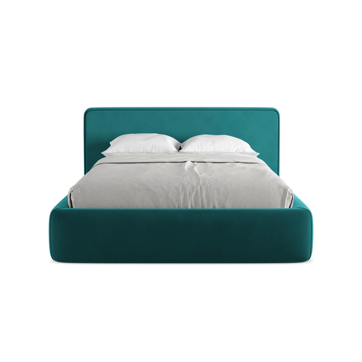 POLSTERBETT mit Bettkasten und Lattenrost 180x225 Blau - Blau/Petrol, Kunststoff/Textil (140/200cm) - LaMiaSofa