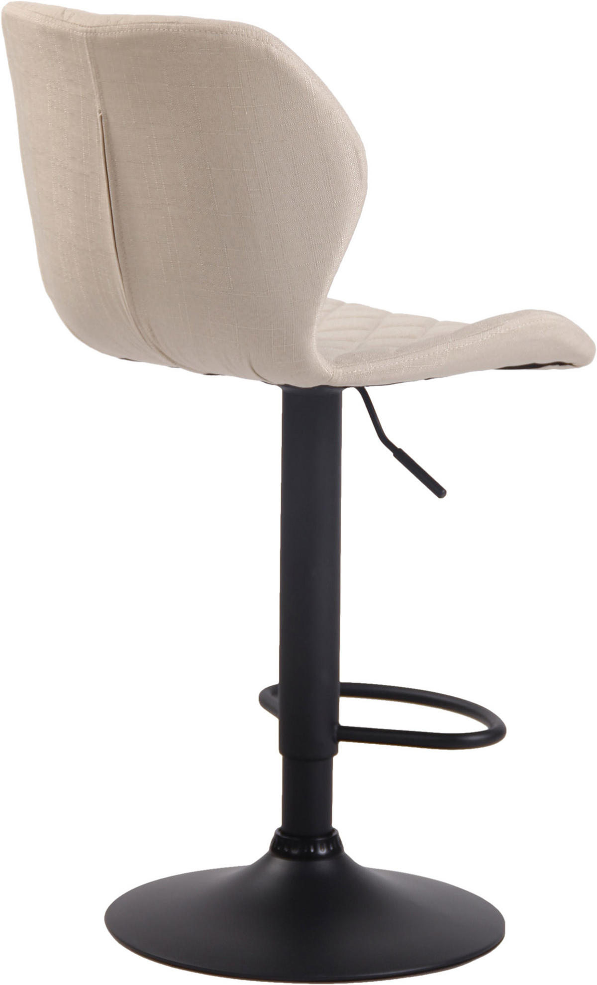BARHOCKER 2er Set Stoff creme - Creme/Schwarz, Textil/Metall (47/88/51cm) - CLP