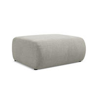 POUF Chenille Stoff Beige - Beige/Schwarz, Kunststoff/Textil (94/40/89cm) - Makamii