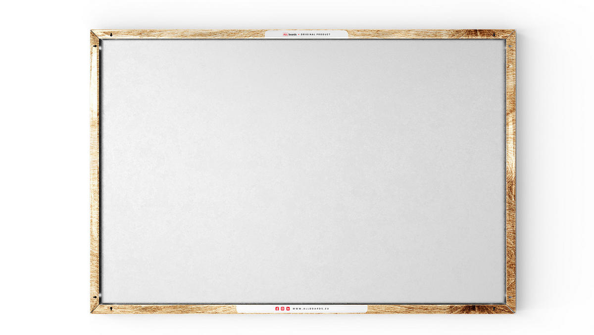 MAGNETTAFEL MetalBoard, MASSIVHOLZ 90x60 cm - Braun, Metall (90/60/1.8cm) - ALLboards