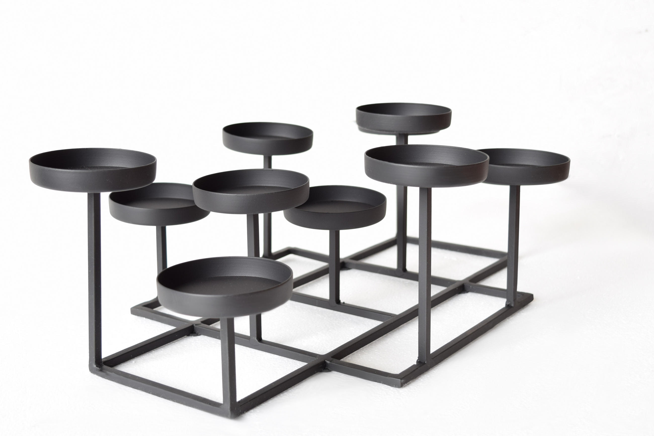 KERZENHALTER Shine Schwarz - Schwarz, Metall (47/15/32cm) - LOFT42