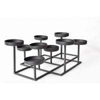 KERZENHALTER Shine Schwarz - Schwarz, Metall (47/15/32cm) - LOFT42