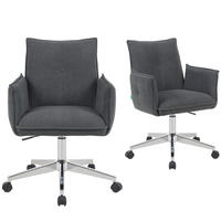 BÜROSTUHL Mika-Cleo - Chromfarben/Anthrazit, Textil/Metall (60/85/63cm) - DUBI Möbel