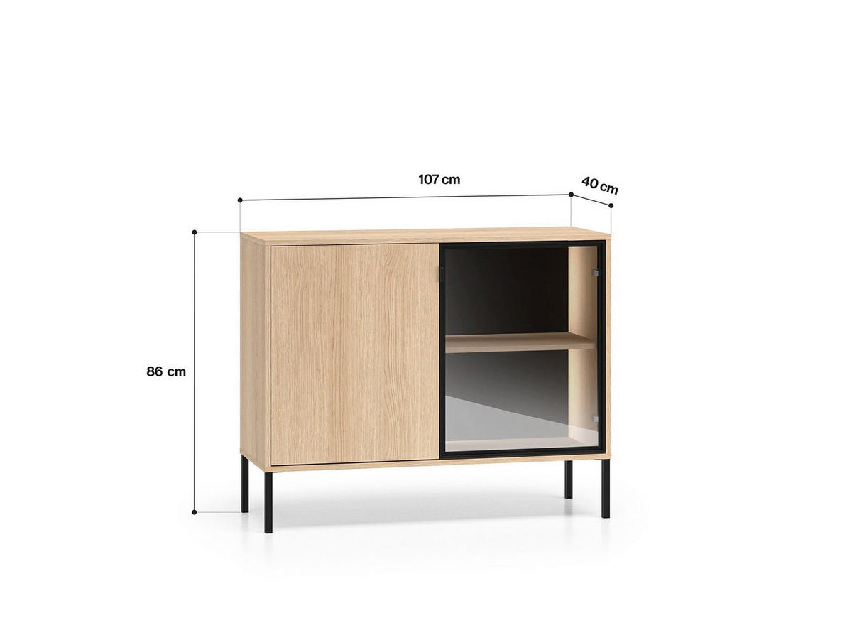 KOMMODE – 107 cm – Barnee – Kaschmir - Kaschmir, Holzwerkstoff (107/86/40cm) - hi-markt