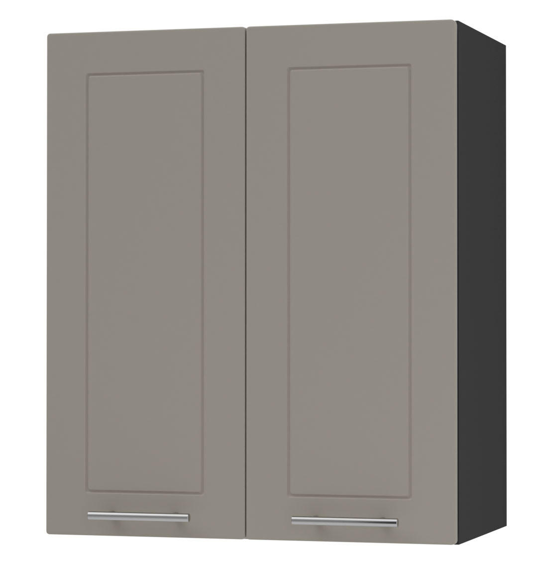 Feldmann-Wohnen Küchenhängeschrank Beige, Schwarz 60x72x32.5 cm