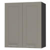 KÜCHENHÄNGESCHRANK Kvantum W3/60 Beige Matt / Schwarz Matt 60 / 32,5 / 72cm - Beige/Schwarz, Holz/Holzwerkstoff (60/72/32.5cm) - Feldmann-Wohnen