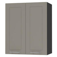 KÜCHENHÄNGESCHRANK Kvantum W3/60 Beige Matt / Schwarz Matt 60 / 32,5 / 72cm - Beige/Schwarz, Holz/Holzwerkstoff (60/72/32.5cm) - Feldmann-Wohnen