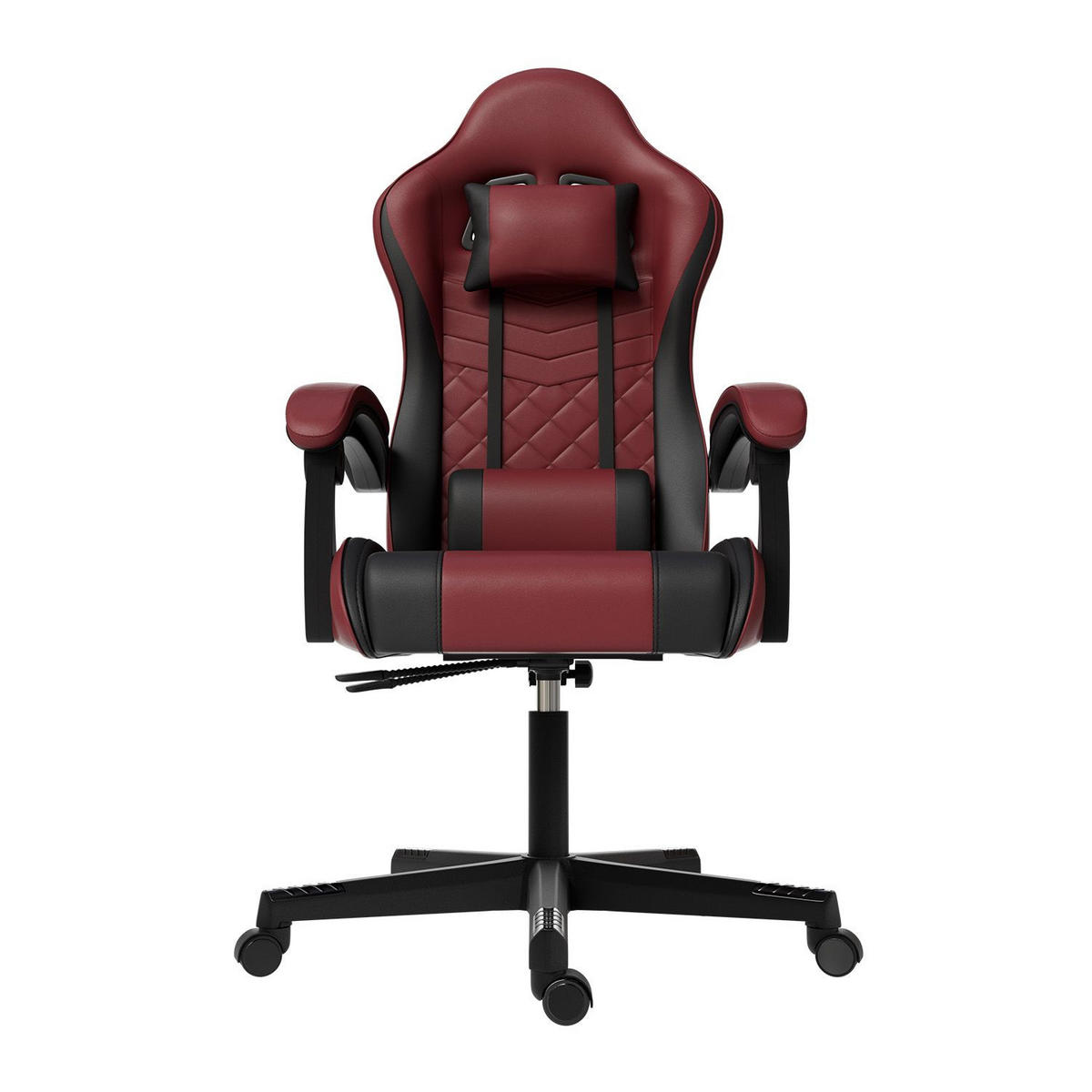 GAMINGSTUHL HyperSeat bordeaux/schwarz - Bordeaux, Kunststoff (63/131/121cm) - Juskys