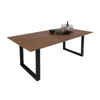 ESSTISCH ATLANTA - Schwarz/Braun, Holz/Metall (100/300/77cm) - SAM