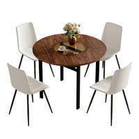 ESSGRUPPE DE-39352 5-teilig, rund mit 4 PU-Sesseln Weiß - Weiß, Metall (100/76/100cm) - ComfortXL