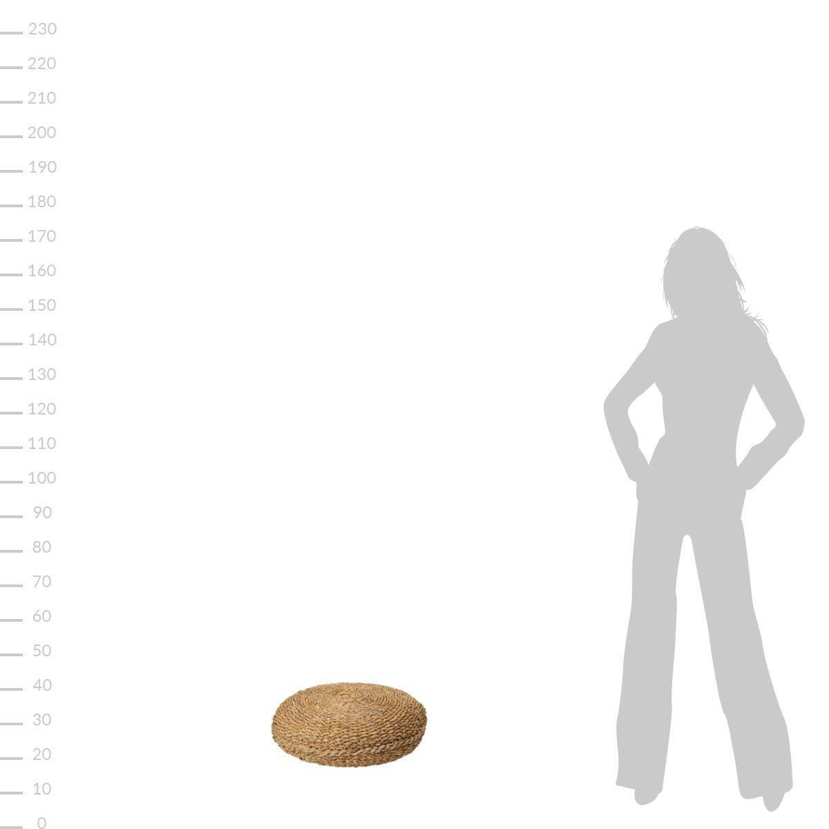 BODENKISSEN Ø 40 cm - Braun, Naturmaterialien (40/40cm)