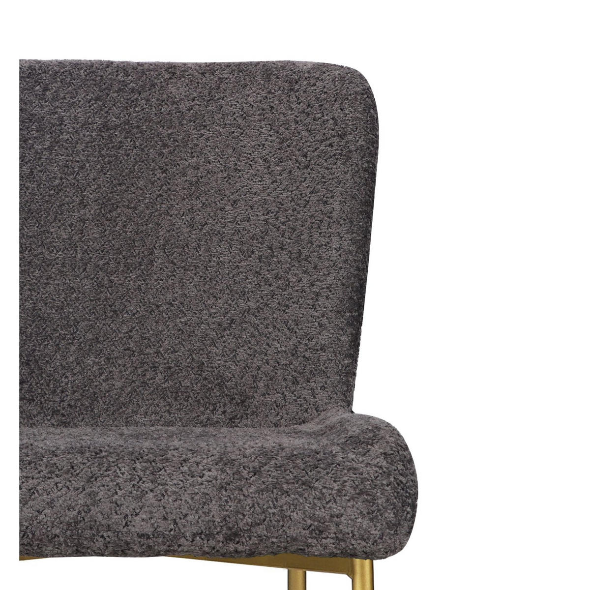 POLSTERSTUHL Neul Grau / Gold mit Bouclé-Bezug - Goldfarben/Grau, Textil/Metall (50/81/54.5cm) - Selsey