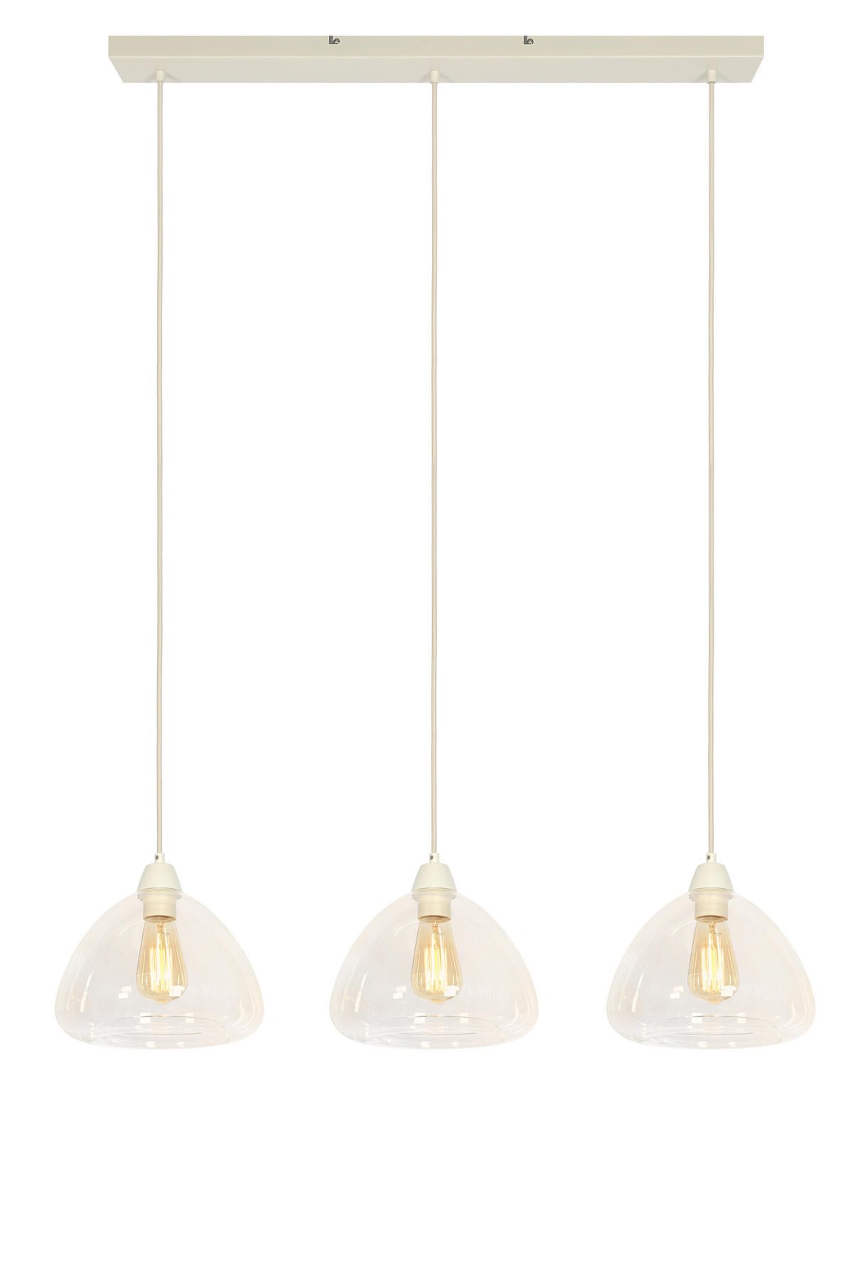 HÄNGELAMPE Bisho Weiß 94/26/19 cm - Weiß, Glas (94/26/19cm) - Light & Living