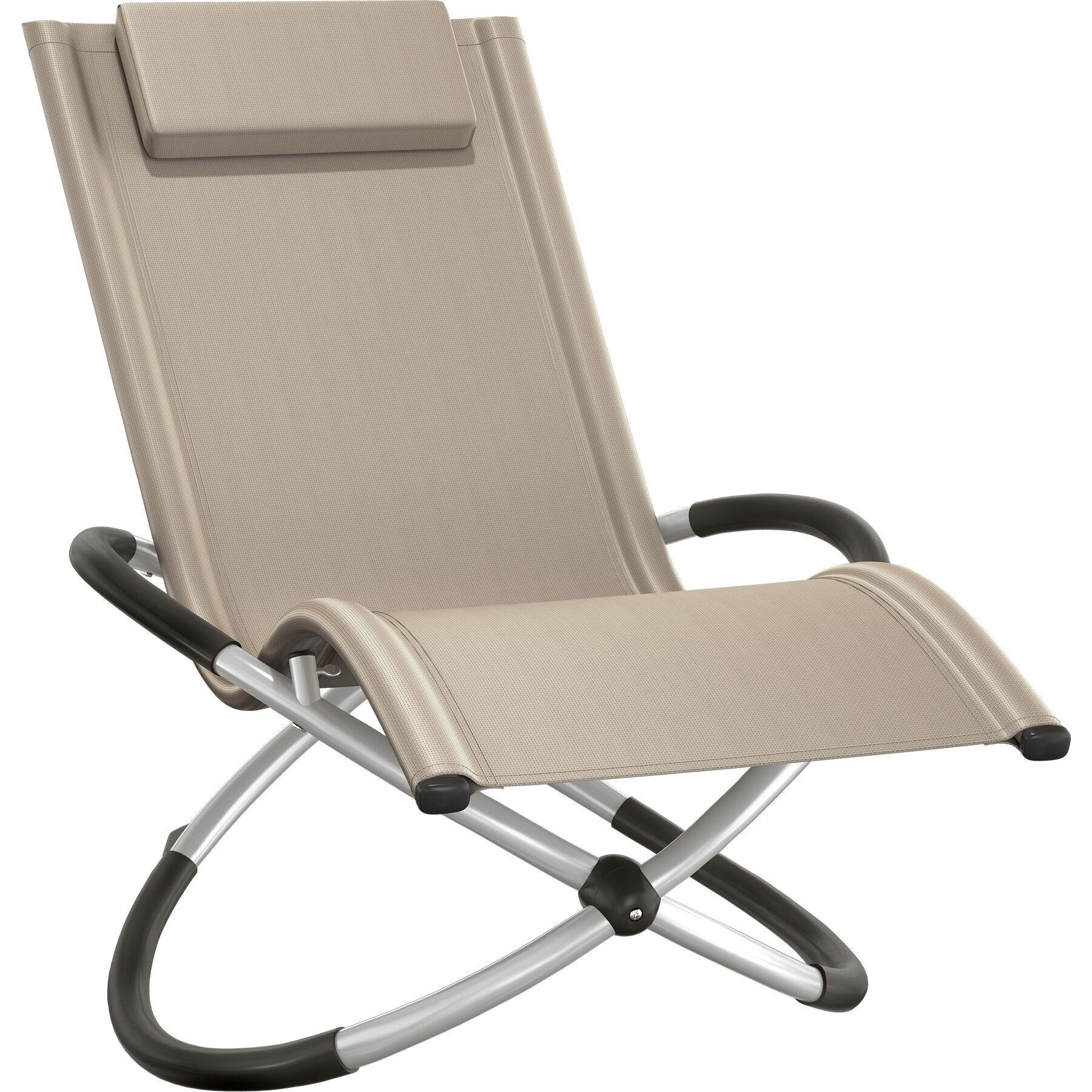 SONNENLIEGE Paulina, 150 x 73 x 93 cm, beige - Beige, Metall (73/93/150cm) - tectake