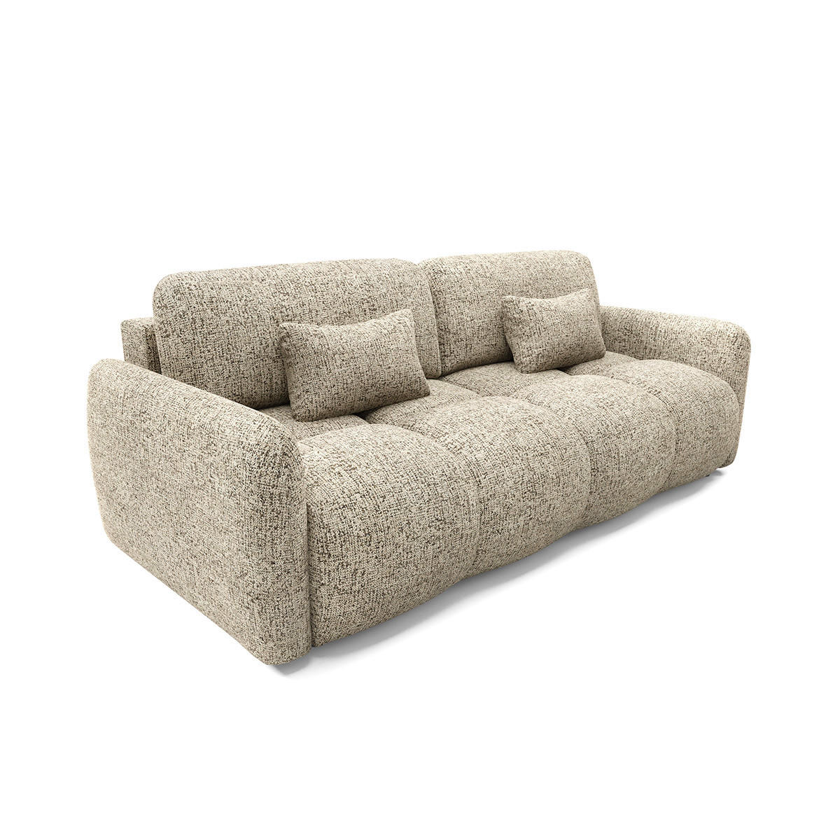SOFA 3 Sitzplätze Beige meliert - Beige, Holz (236/95/121cm) - Petits-meubles