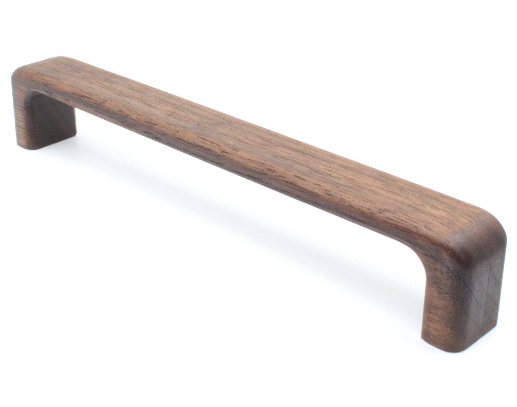 MÖBELGRIFF BA 128mm Schrankgriff Nussbaumholz Küchengriff modern abgerundet - Nussbaumfarben, Holz (2/2.8/13.8cm) - Livingpoint24