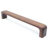 MÖBELGRIFF BA 128mm Schrankgriff Nussbaumholz Küchengriff modern abgerundet - Nussbaumfarben, Holz (2/2.8/13.8cm) - Livingpoint24