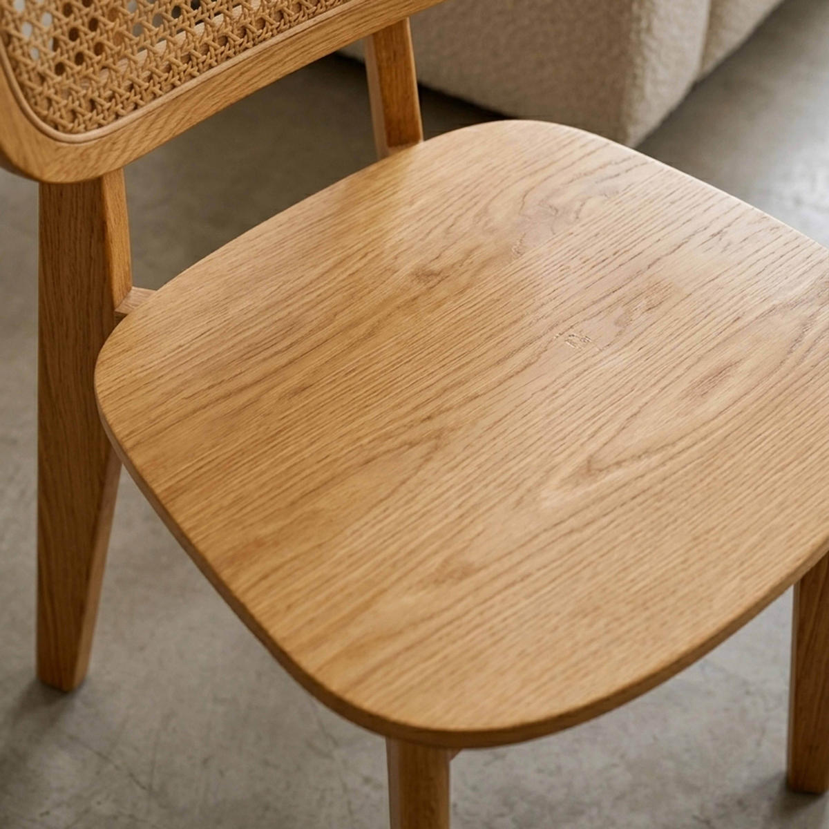 STÜHLE 2-tlg., Holz - Eichefarben, Eichenholz/Holz (45/78/42cm) - Oviala