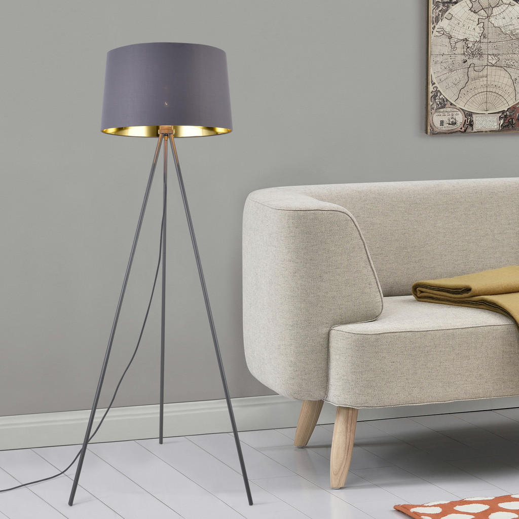 Thumbnail - lux.pro Stehleuchte, Grau, Metall, 45x150x45 cm, Lampen & Leuchten, Innenbeleuchtung, Stehlampen, Stehlampen