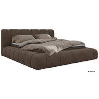 AMERICKÁ POSTEĽ NUBEA 140/200 - Hnedá Samet - Topper T25 - H4 (tvrdý) - hnedá/čierna, textil/plast (140/200cm) - MKS
