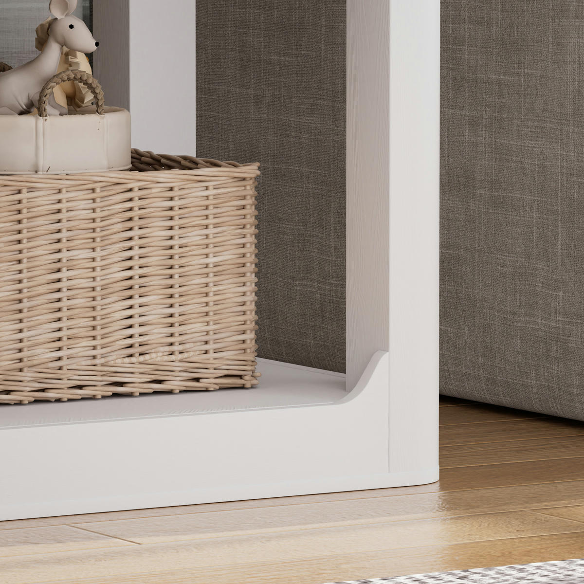 BEISTELLTISCH-SET DE-37279 2er-Set mit doppelstöckigem Stauraum Weiß - Weiß, Holzwerkstoff (50/40/60cm) - ComfortXL